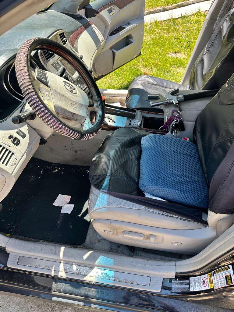 Toyota Avalon front seat before detailing