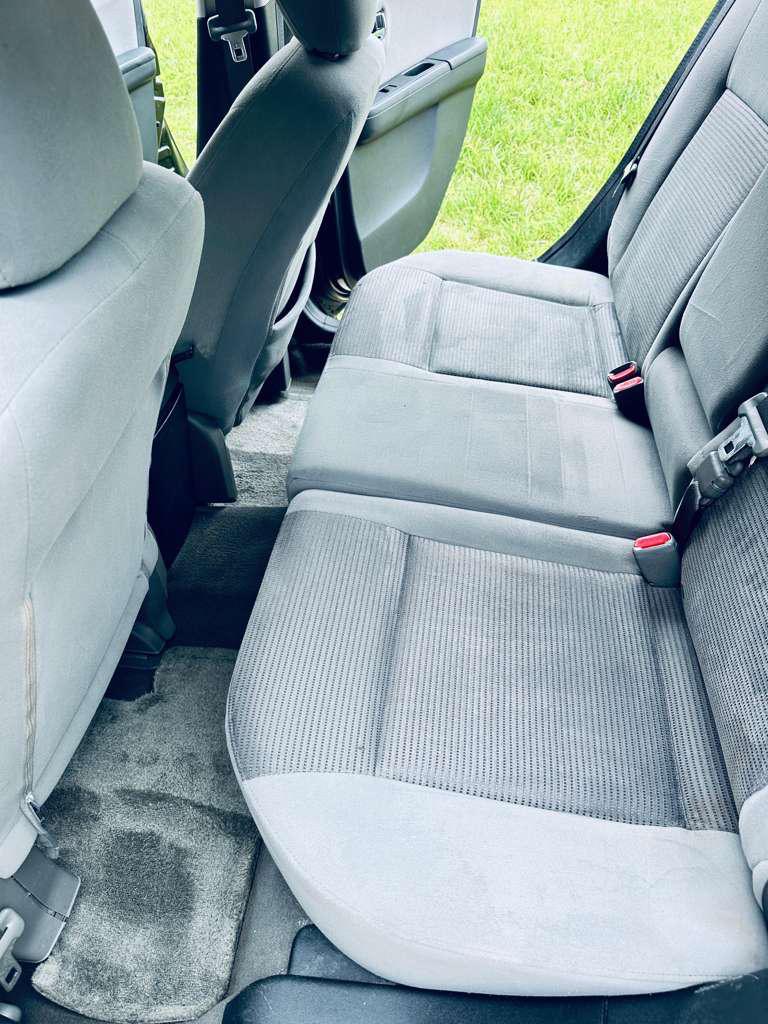 Gray rear seat after cleaning