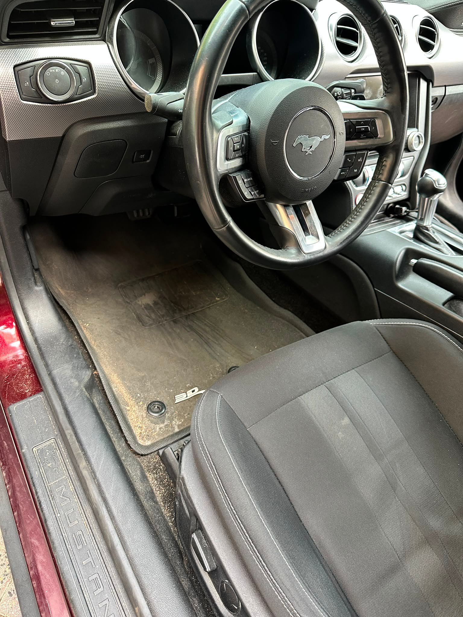 Mustang interior before detailing